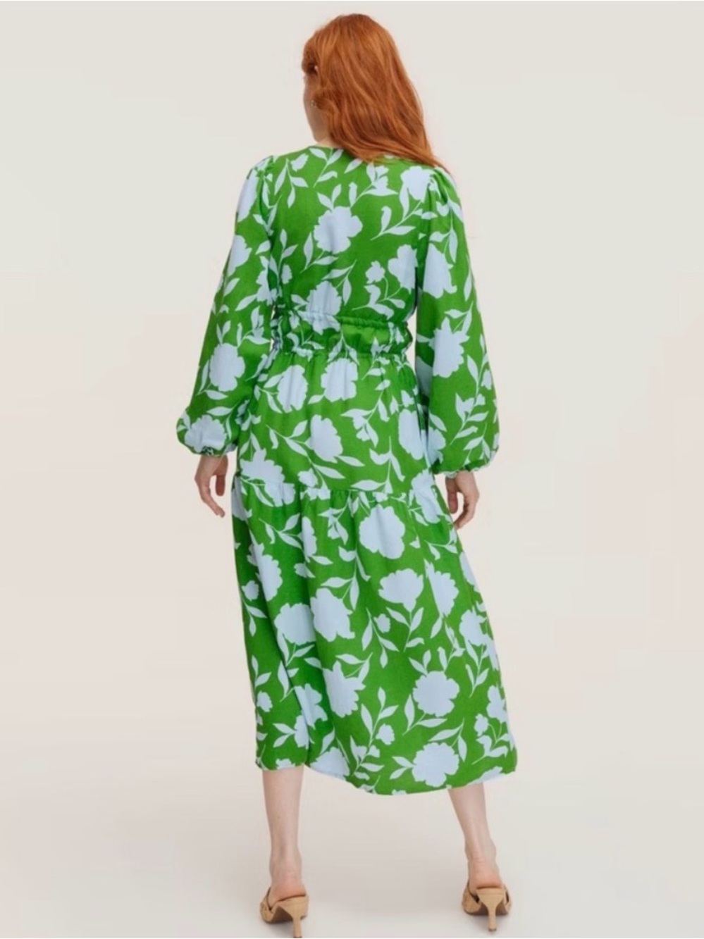 kate spade x Target Green and Light Blue Floral Midi Dress - Picture 6 of 7